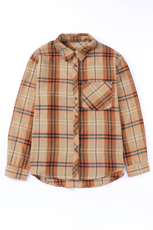 Turn-down collar gives a polished yet relaxed look.