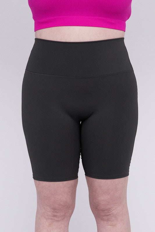 Say hello to your new favorite shorts—designed for curves, crafted for performance. The Plus Athletic High Rise Biker Shorts offer a sleek silhouette, supportive compression, and all-day comfort whether you're crushing a workout or running errands in style.