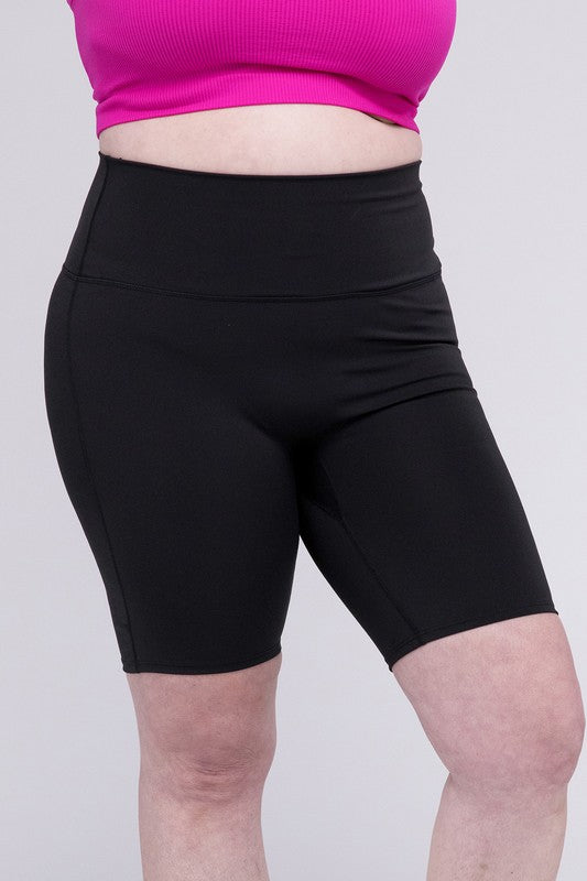 Say hello to your new favorite shorts—designed for curves, crafted for performance. The Plus Athletic High Rise Biker Shorts offer a sleek silhouette, supportive compression, and all-day comfort whether you're crushing a workout or running errands in style.