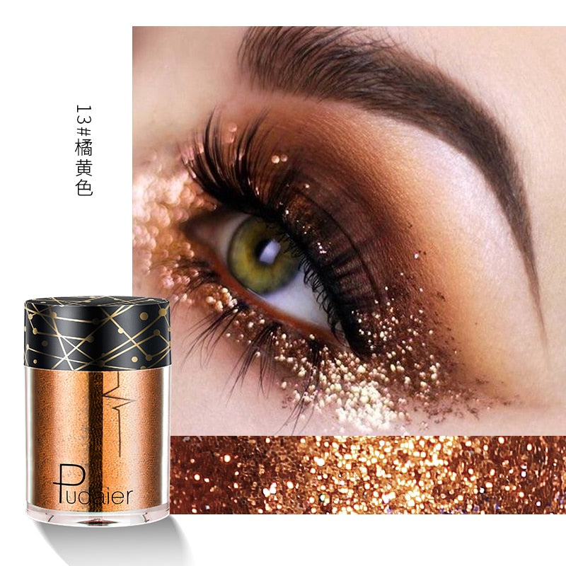 New Glitter Eye Shadow Professional Makeup Monochrome Shining Eyeshadow Sequins Universal Party Cosmetic Palete