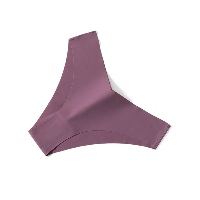 Women's Sexy Silk Panties Seamless Female Underwear Low-Waist High Elasticity Briefs Thongs Women Fashion Lingerie Bikinis Tanga