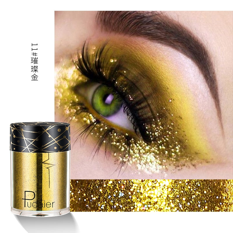 New Glitter Eye Shadow Professional Makeup Monochrome Shining Eyeshadow Sequins Universal Party Cosmetic Palete