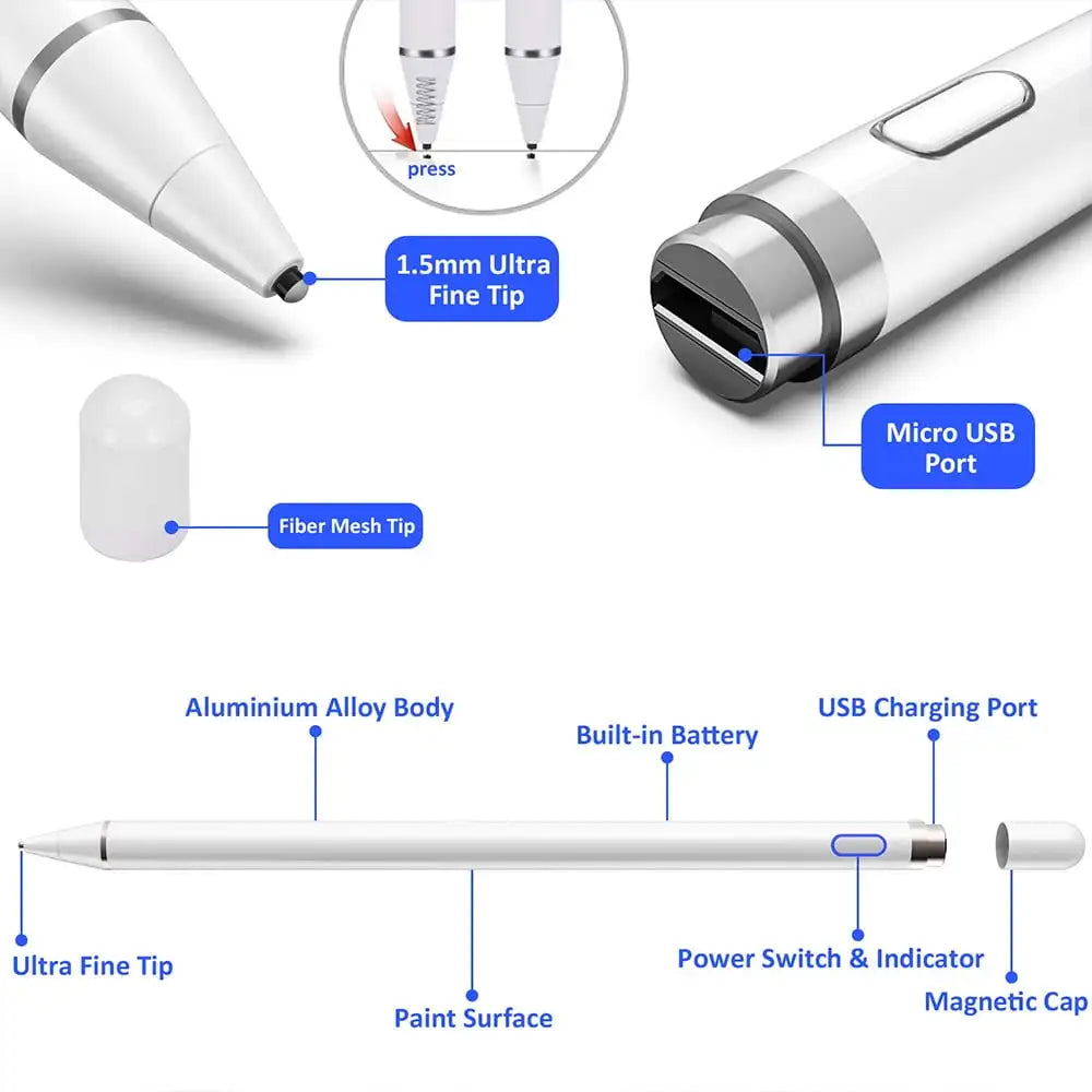 Universal Stylus Pen for iPhone iPaid, Tablet Kindle for All Capacitive Touch Screens