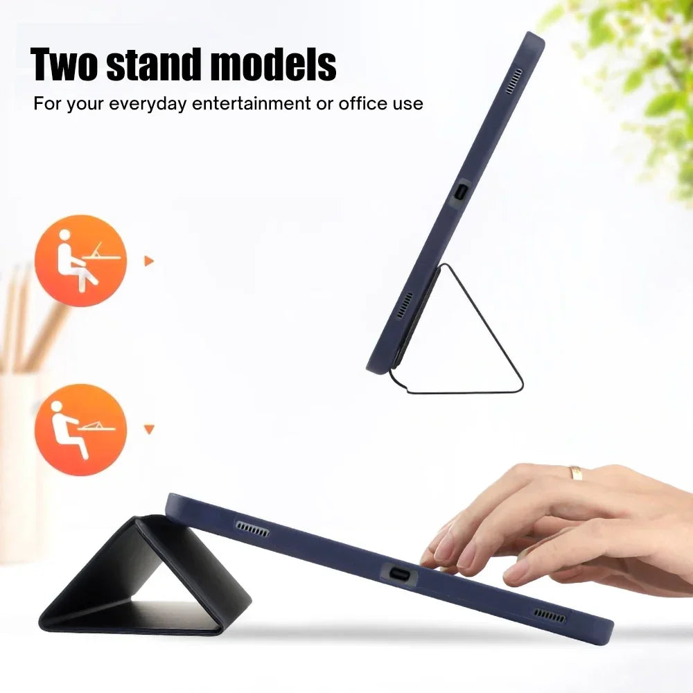 For Samsung Galaxy Tab Case Silicone Tablet Cover for S7/S8/S9 11in S7/S8/S9 Plus 12.4in S6Lite Magnetic Case With Pen Slot