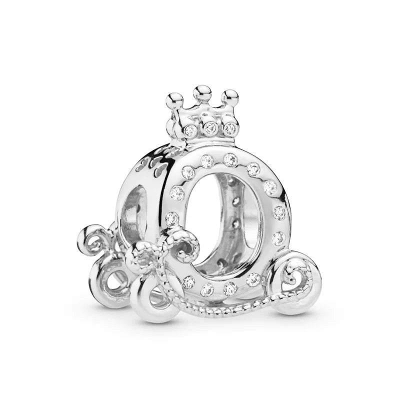 Newest Deer Star Witch Cat Castle Beads Shining Pendants Fit Original Pandora Charms Silver Color Bracelets DIY Women's Jewelry