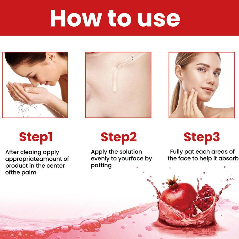 Pomegranate Essence Moisturizing Essence Liquid for Women 1 Fl Oz Moisturizing Serums for A Radiant and Firmer Look Day and