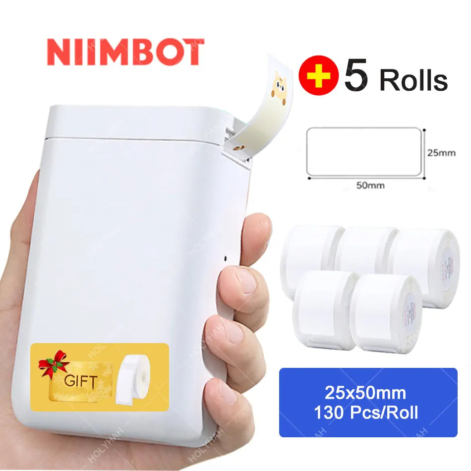 2025 D101 Portable Label Maker Wireless Label Printer Tape for Phone Tablet Easy to Use Office Home Organization D11 Plus