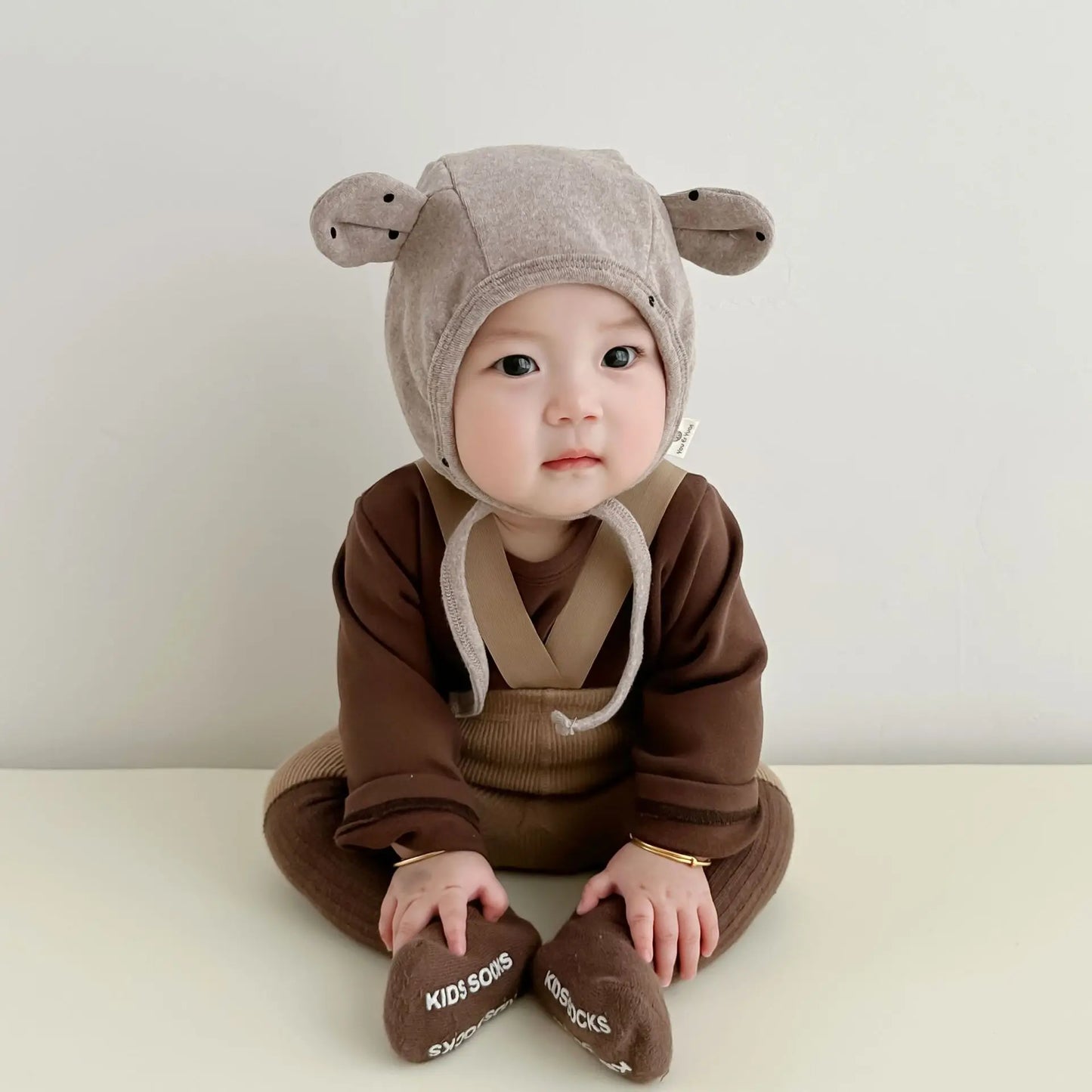 1 Piece Cute Cartoon Fashion Newborn Beanie Sweet Bear Bunny Ear Infant Baby Photography Props Hat Soft Cotton Toddler Hat