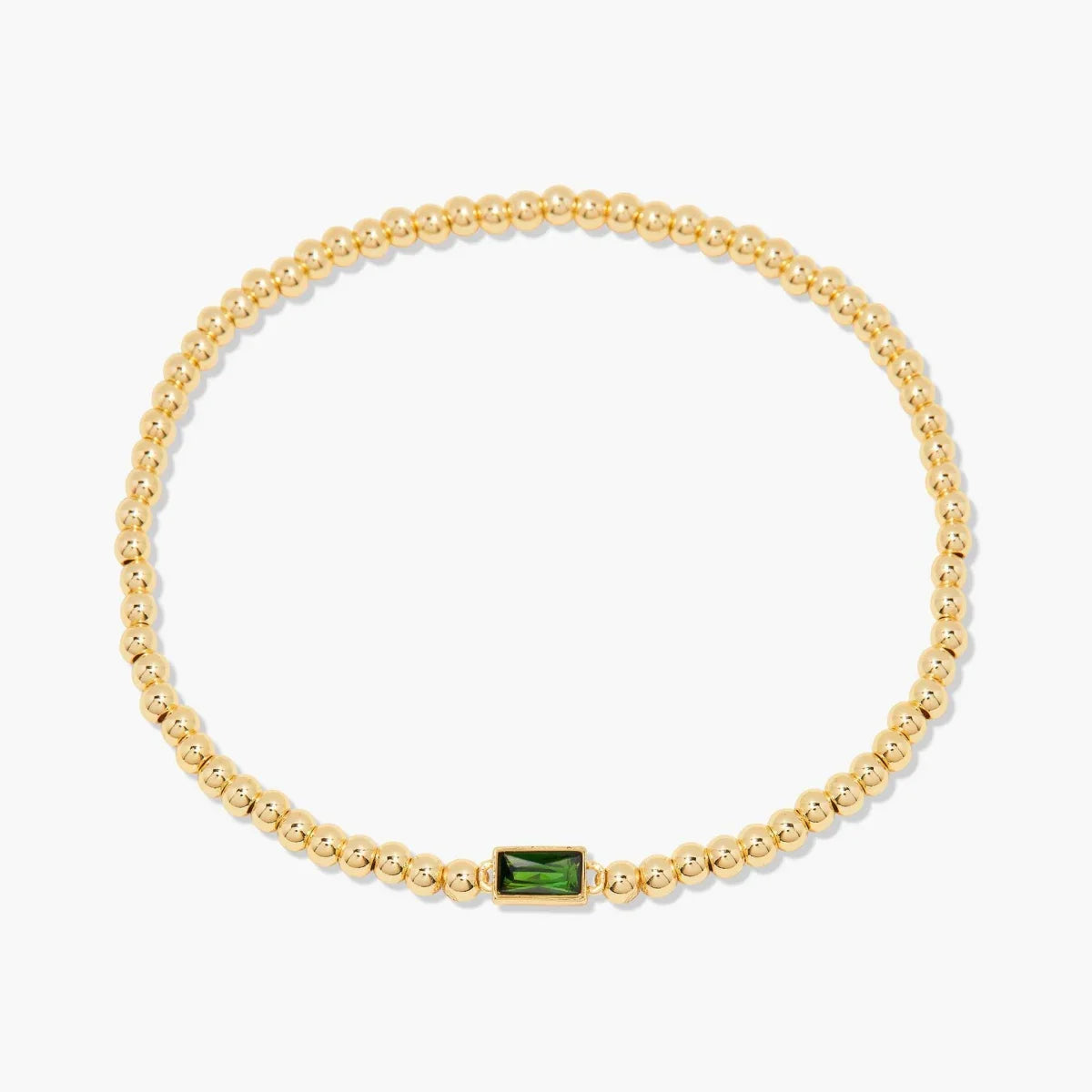 Minimalist style twelve month birthstone women's bracelet, stainless steel, electroplated 18K gold color protection