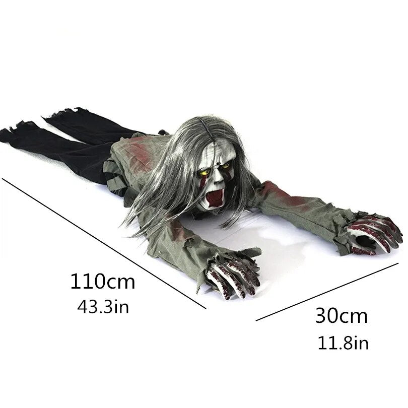 Halloween Electric Toy Candy Bowl with Jump Skull Hand Scary Eyes Party Creepy Decoration Haunted Skull Bowl Ktv Bar Horror Prop