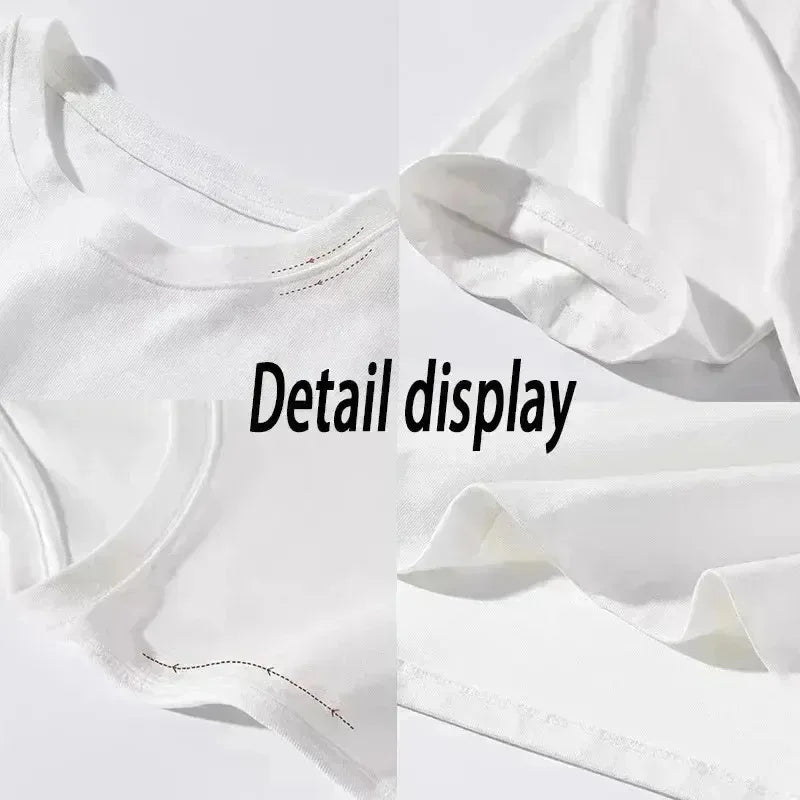 Summer Cotton Women's T-shirt Bottom Basic Fashion Solid Color Women's Short Sleeved Loose Top Shirt High-quality T-shirt