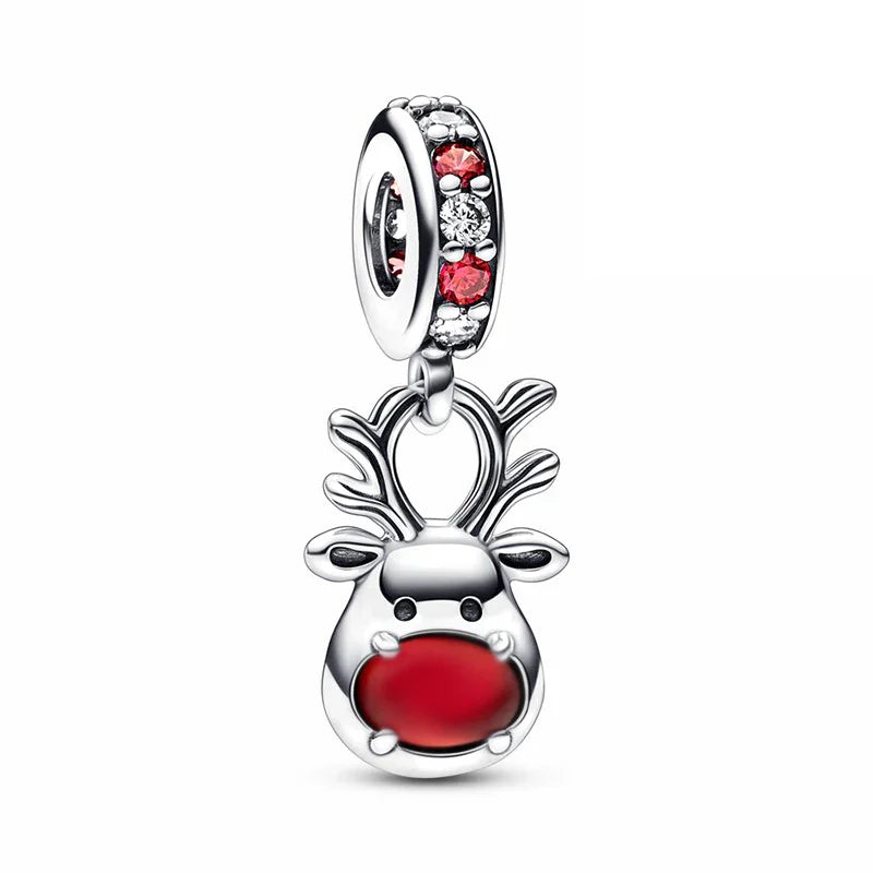 Newest Deer Star Witch Cat Castle Beads Shining Pendants Fit Original Pandora Charms Silver Color Bracelets DIY Women's Jewelry