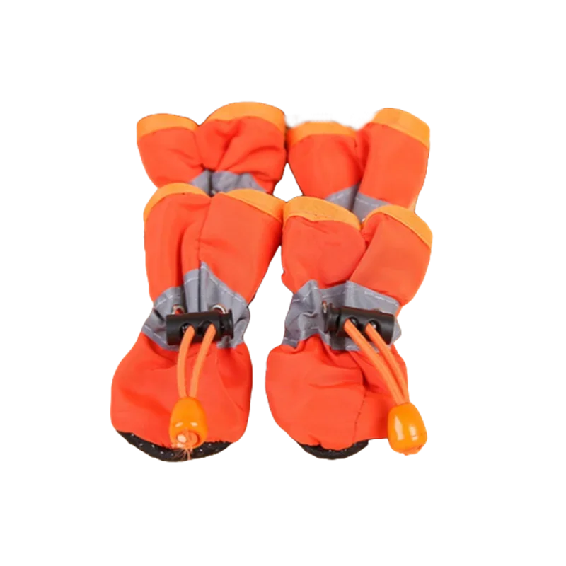 4pcs Waterproof Pet Dog Shoes Anti-slip Rain Boots Footwear for Cats Dogs Puppy Pet Booties Pet Paw Accessories