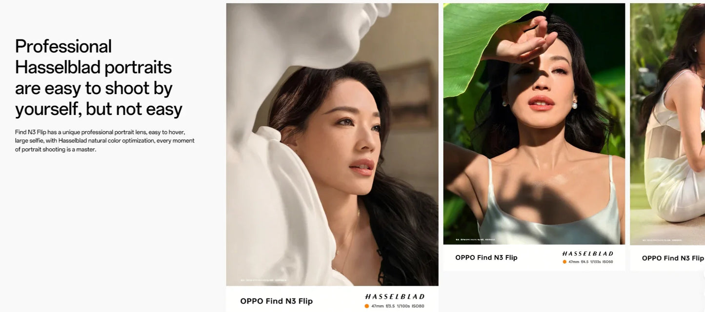 Original Oppo Find N3 Flip Mobile Phone 6.8" OLED 120HZ Folded Screen 44W Charge 50.0MP Camera Dimensity 9200 Android 13.0
