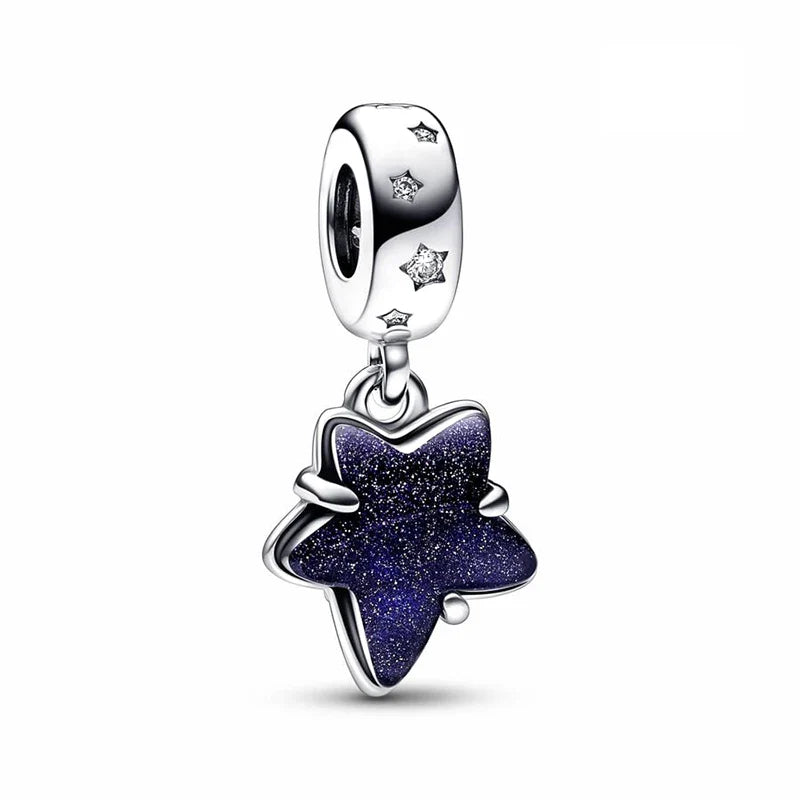 Newest Deer Star Witch Cat Castle Beads Shining Pendants Fit Original Pandora Charms Silver Color Bracelets DIY Women's Jewelry