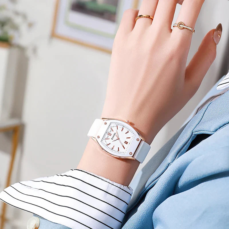 2024 New Arrival Fashion Quartz Watches For Women Ladies Girls Gift Watch Candy Color Silicone Band Wristwatch Relojes Feminin0