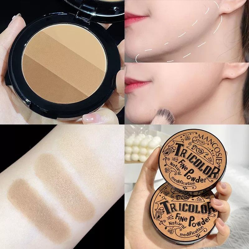 NEW Colors Oil-Control Facial Powder Powder Blusher Shadow Repair Brighten Concealer Foundations Makeup Powder Contour Palette