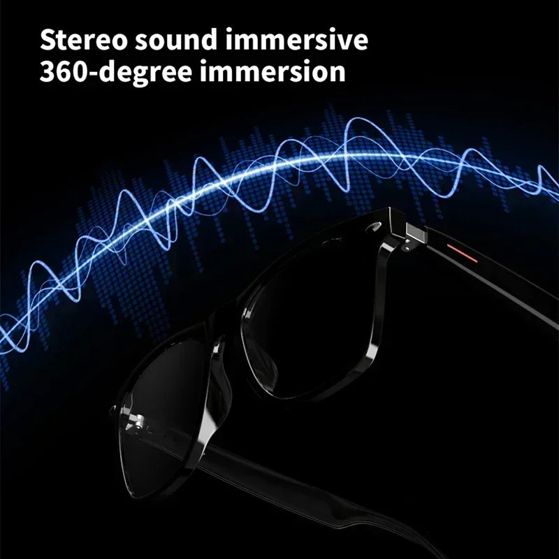 New Smart Glasses Men Music Sunglasses Earphones Wireless Bluetooth Headset HIFI Sound Headphone Driving Glasses Hands-free Call