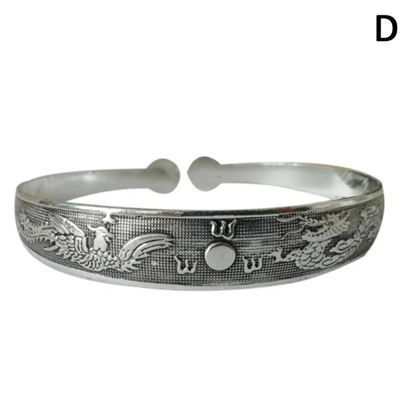 Retro Opening Bracelet Jewelry Vintage Tibetan Silver Totem Carved Bangle Cuff