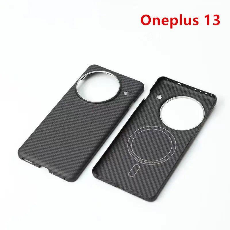 Real Carbon Fiber Case For Oneplus 13 Case Ultra-thin Aramid Fiber Shockproof Back Cover for Oneplus 13 Magnetic Phone Case