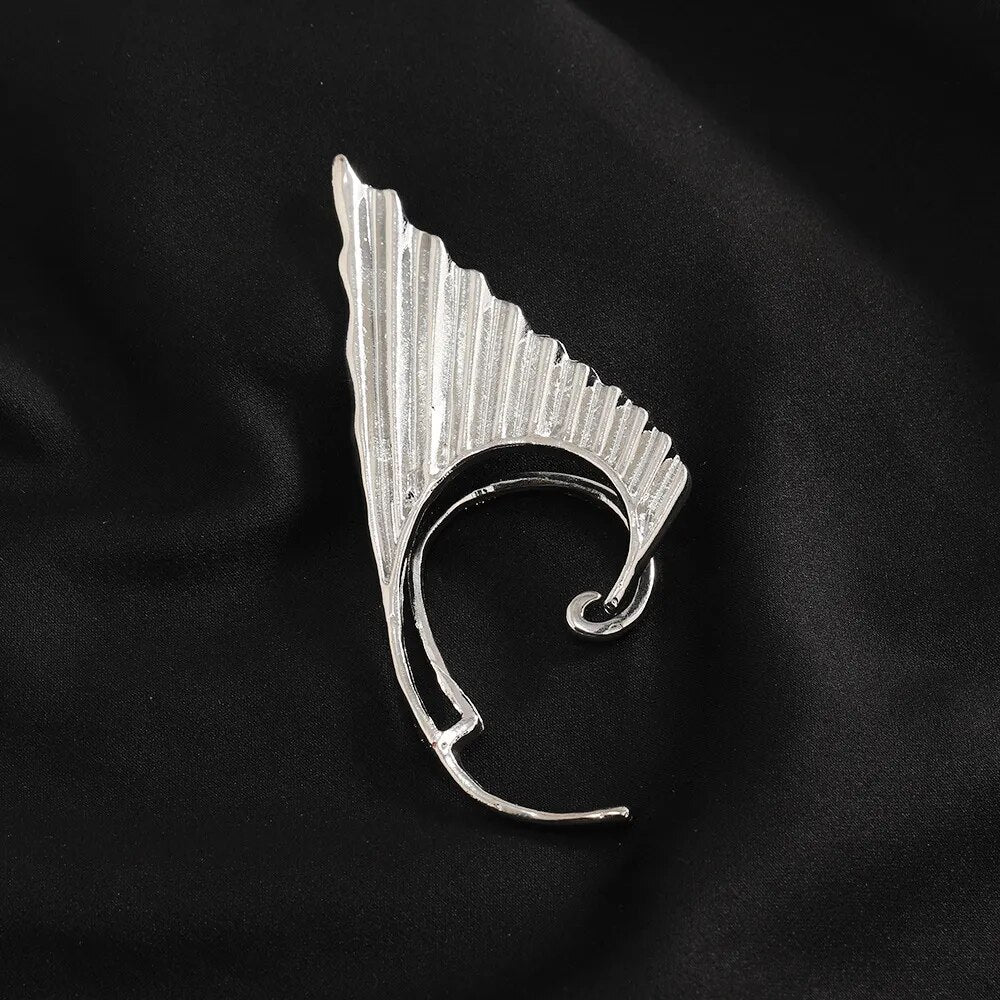 Punk Fairy Ear Cuff Earring Dark Elf Ear Clip No Piercing Earrings For Women Silver Color Goth Halloween Earcuff Jewelry