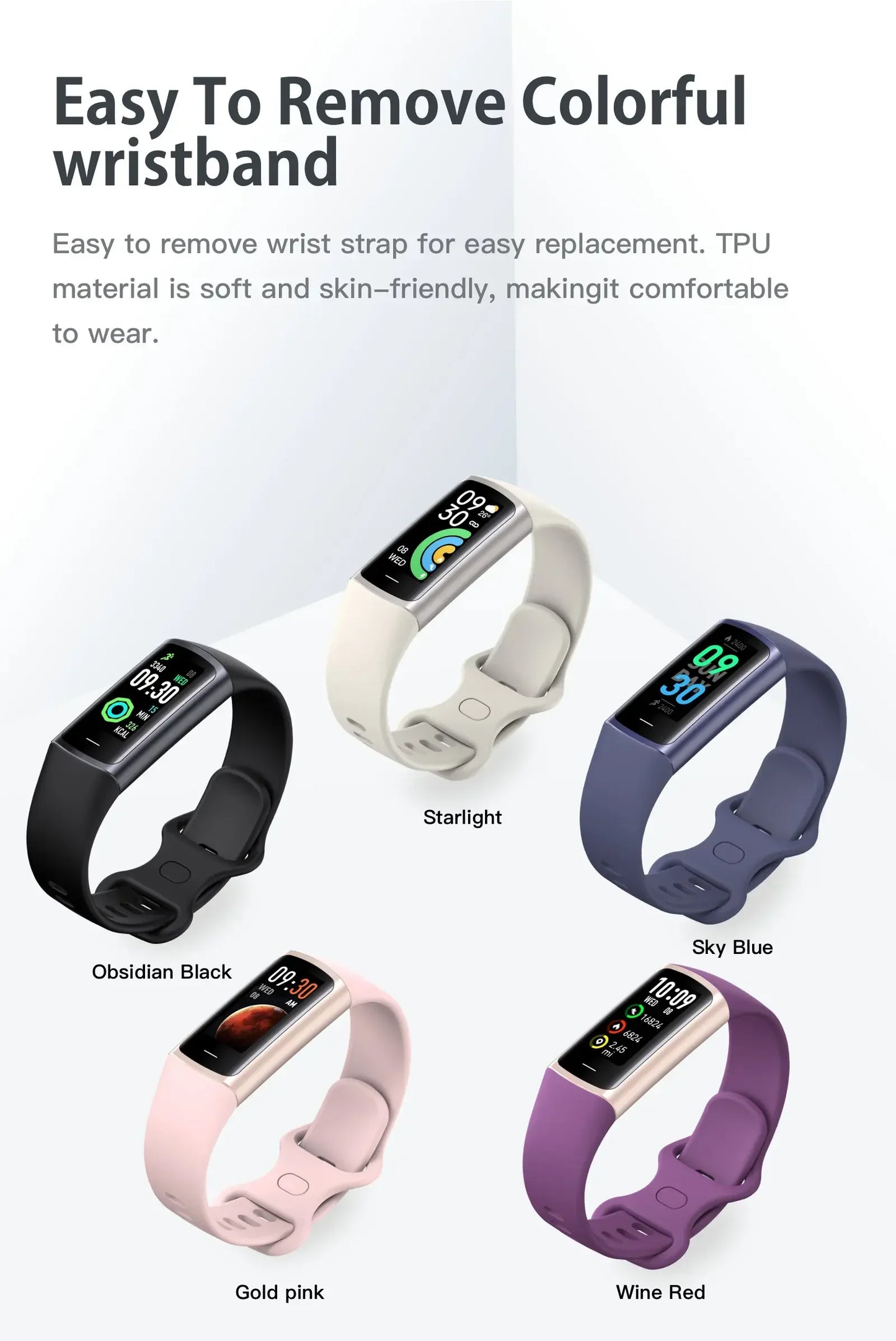 Smart Band 8 Pro Fitness Bracelet Wristbands Woman Pedometers For Walking Women'S Watches For Huawei Xiaomi Phone