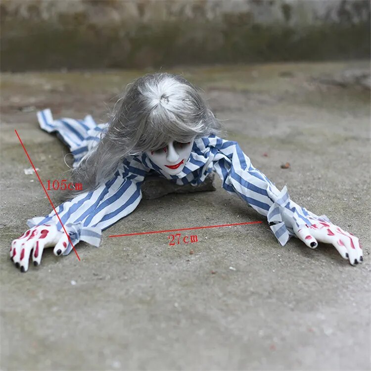 Halloween Electric Toy Candy Bowl with Jump Skull Hand Scary Eyes Party Creepy Decoration Haunted Skull Bowl Ktv Bar Horror Prop