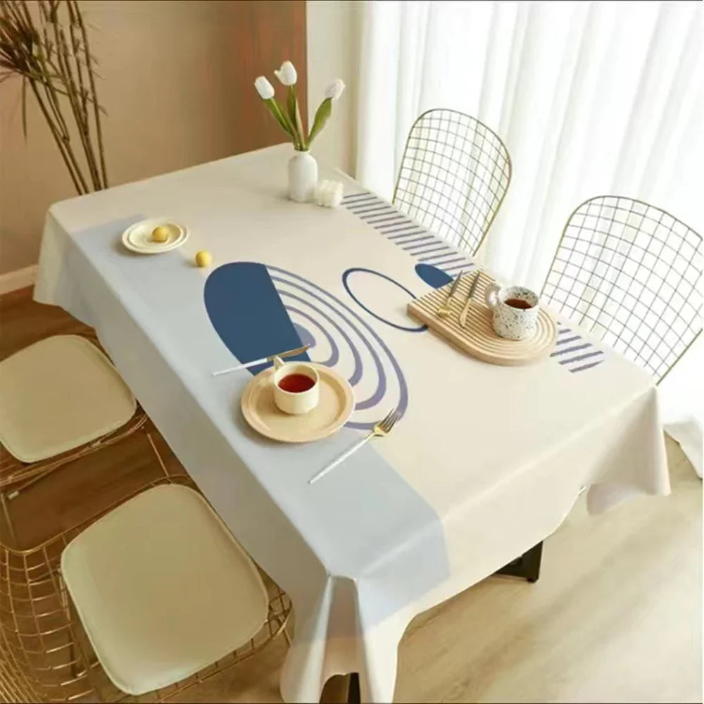 Nordic Simple Rectangular Table Cloth Coffee Table Cloth Geometric Outdoor Picnic Mat Antifouling Table Cloth