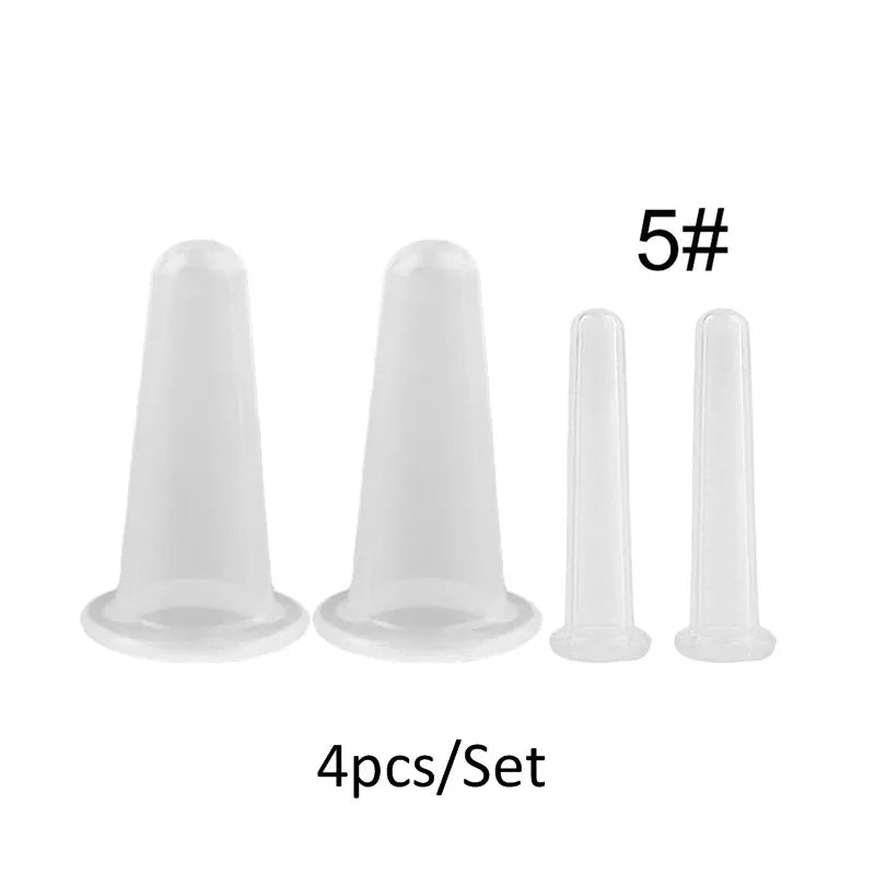 1/4Pcs Silicone Body Cupping Cups For Face Neck Back Eyes Massage Vacuum Cans Anti-cellulite Massager Suction Cup Treatments