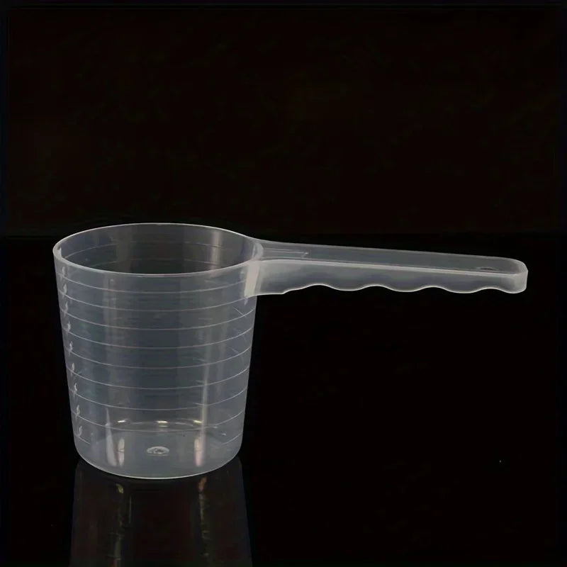 Transparent Pet Measuring Spoon 50g 100ml Plastic Dog Cat Feeder