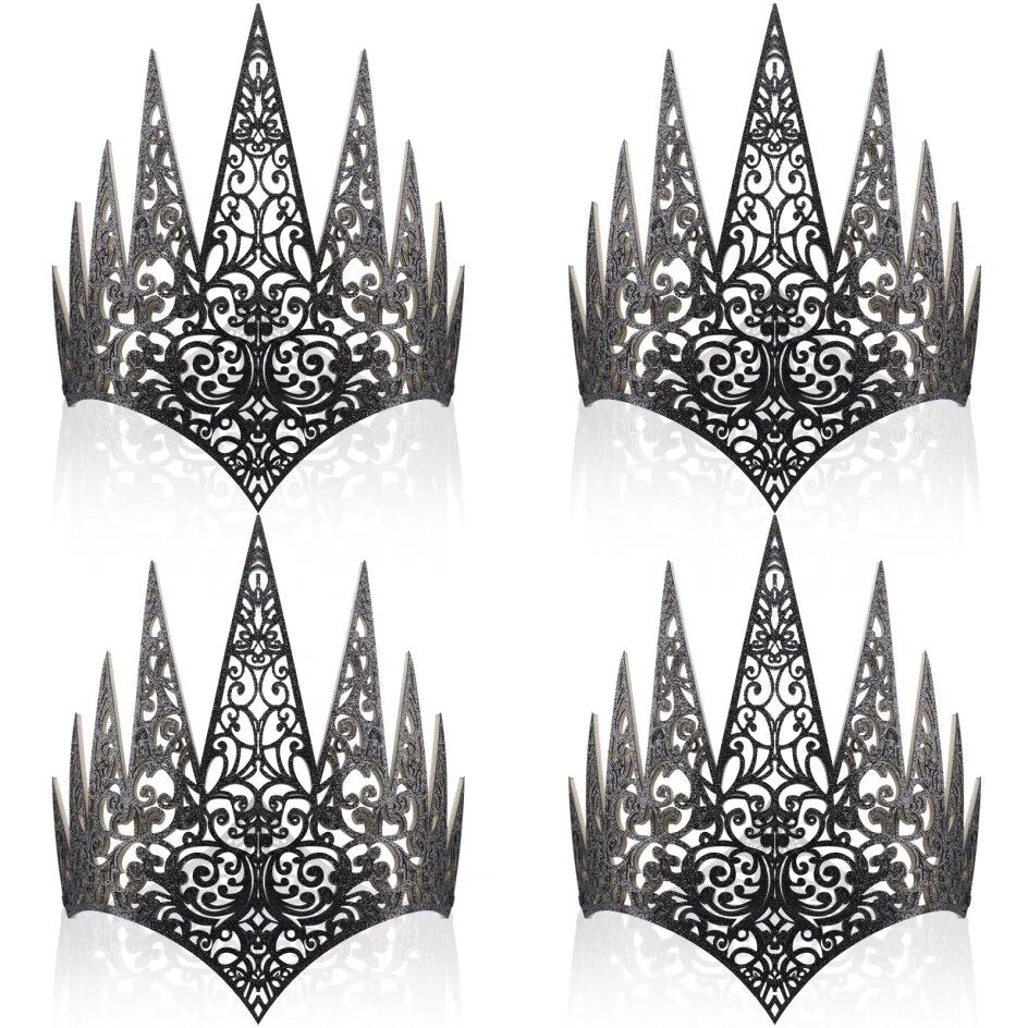 Queen Crown Tiara Halloween Gothic Crown Headdress Halloween Party Masquerade Cosplay Accessories