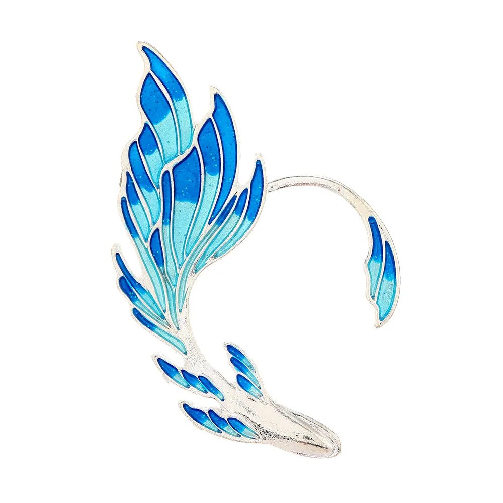 Punk Fairy Ear Cuff Earring Dark Elf Ear Clip No Piercing Earrings For Women Silver Color Goth Halloween Earcuff Jewelry