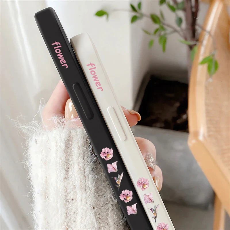 Flowers Silicone Case For Samsung Galaxy A54 A53 A73 A71 A72 A52 A32 A33 A34 A31 A24 A20S A42 Shockproof Phone Soft Cover Coque
