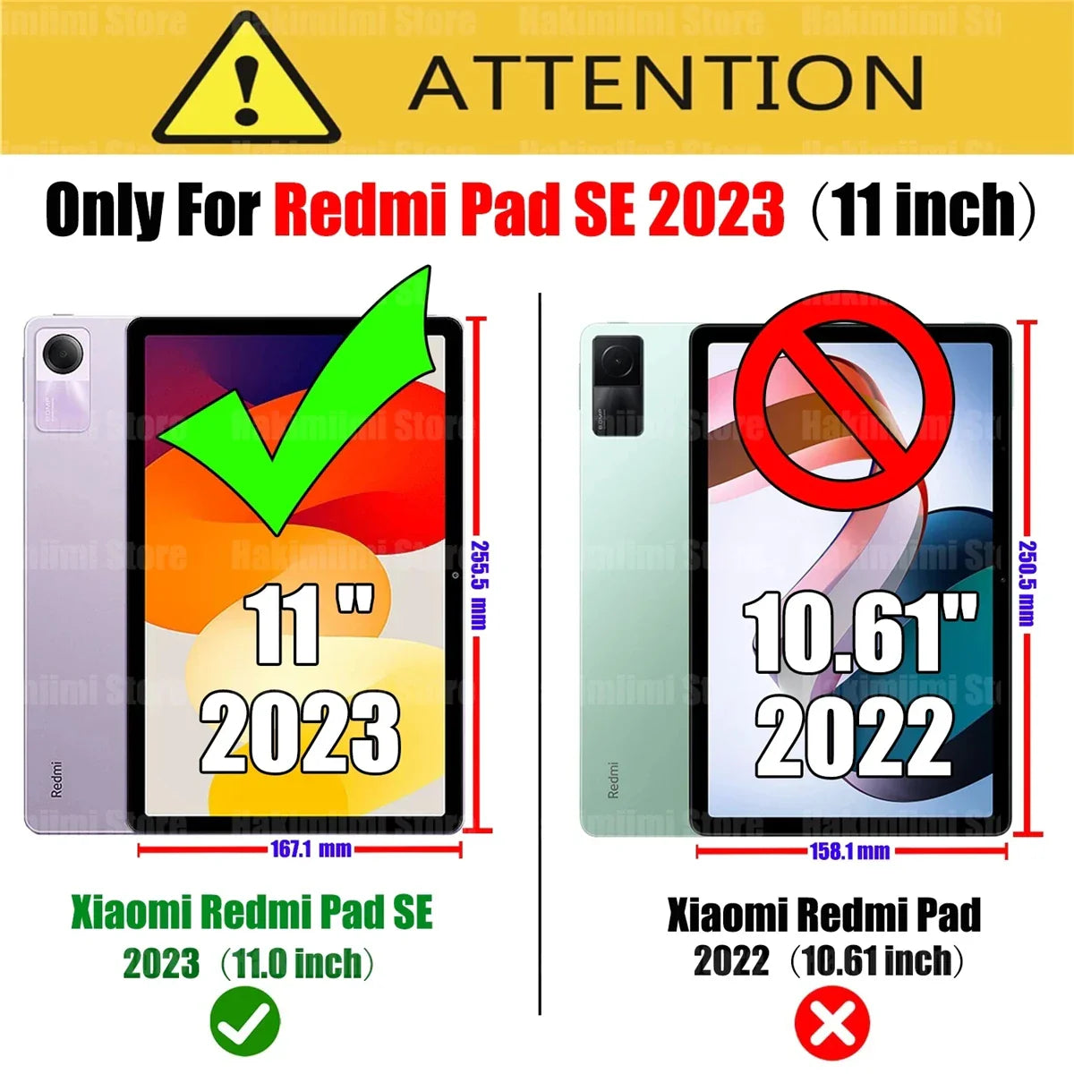 Kids EVA Case for Xiaomi Redmi Pad SE 2023 11.0 inch 23073RPBFG Bracket Stand Cartoon Tablet Cover With Hand Holder Shockproof