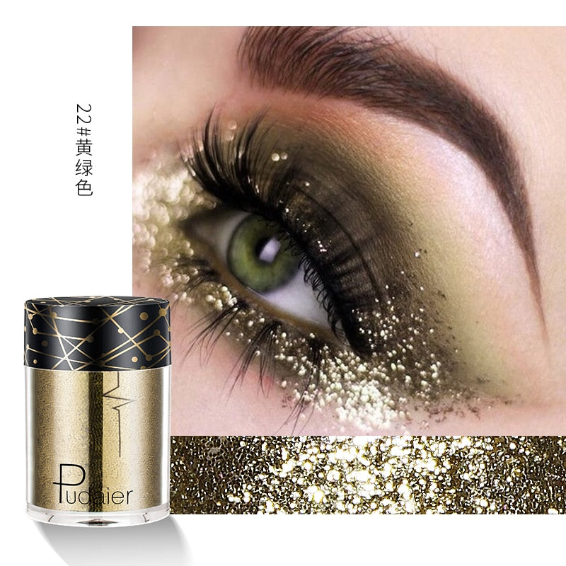 New Glitter Eye Shadow Professional Makeup Monochrome Shining Eyeshadow Sequins Universal Party Cosmetic Palete