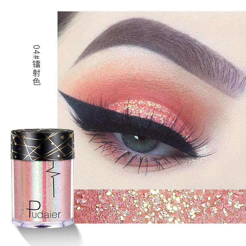 New Glitter Eye Shadow Professional Makeup Monochrome Shining Eyeshadow Sequins Universal Party Cosmetic Palete