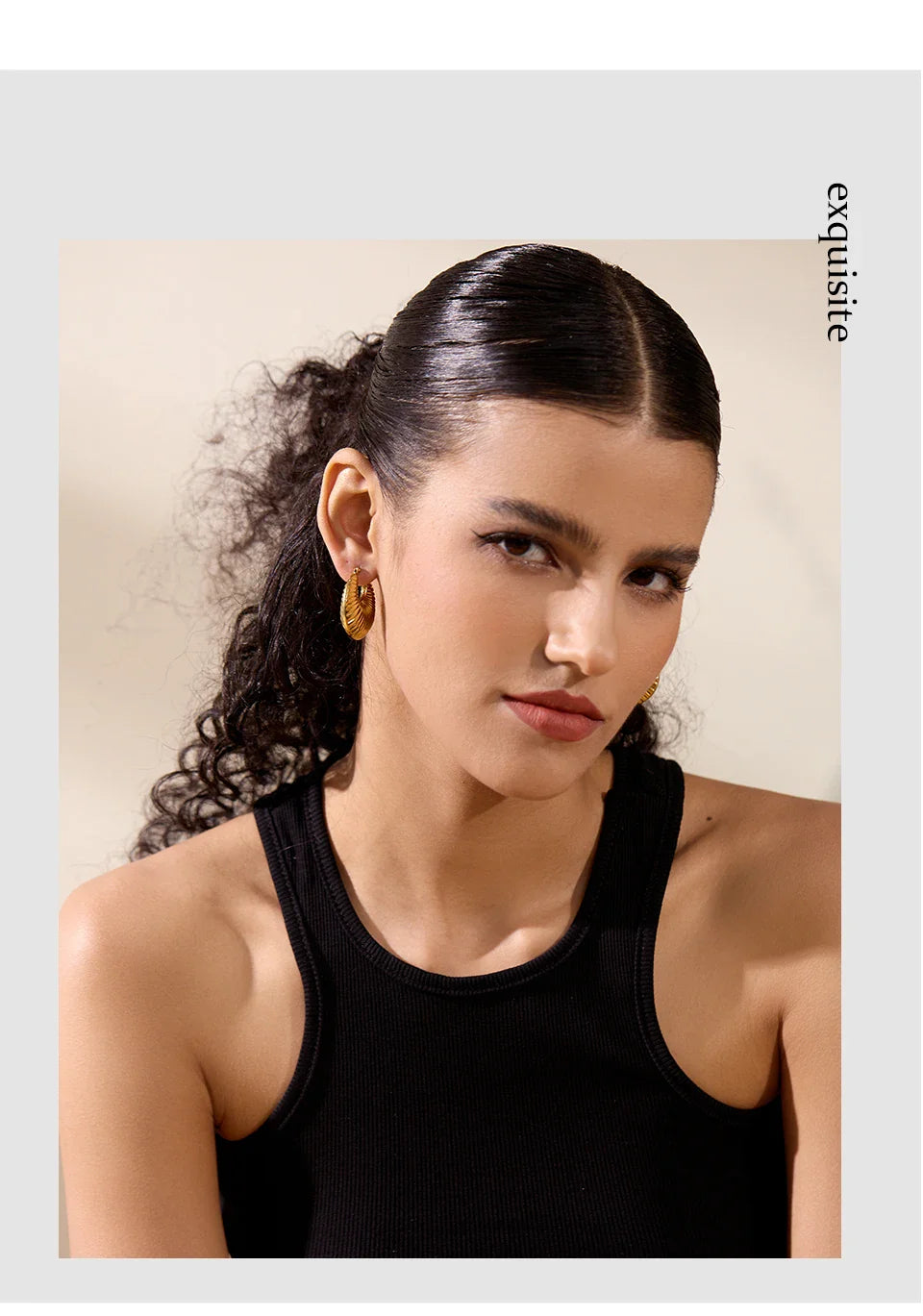 Yhpup 30mm Round Metal Hollow Chunky Hoop Earrings for Women Gold Color Stainless Steel Statement Fashion Jewelry Waterproof