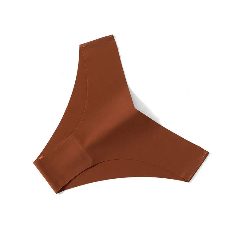 Women's Sexy Silk Panties Seamless Female Underwear Low-Waist High Elasticity Briefs Thongs Women Fashion Lingerie Bikinis Tanga