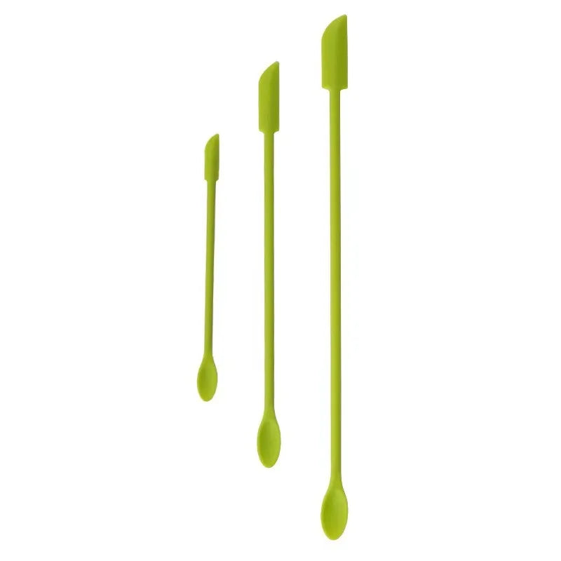 JCD Silicone Makeup Spatula Set - 3pcs Mini Cosmetic Spoon