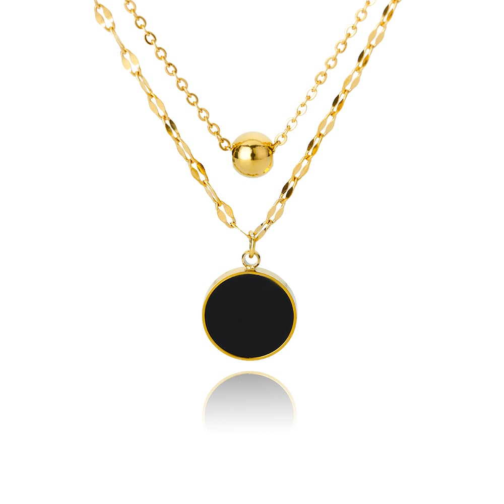 Vintage Lucky Four Leaf Clover Necklaces for Women Goth Love Heart Pendant Choker Chain Necklace Stainless Steel Jewelry Gift
