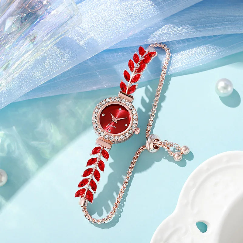 Women's Bracelet Watches Ladies Fashion Quartz Wrist Watch Round Mini Women Watch Gifts for Women(Without Box)