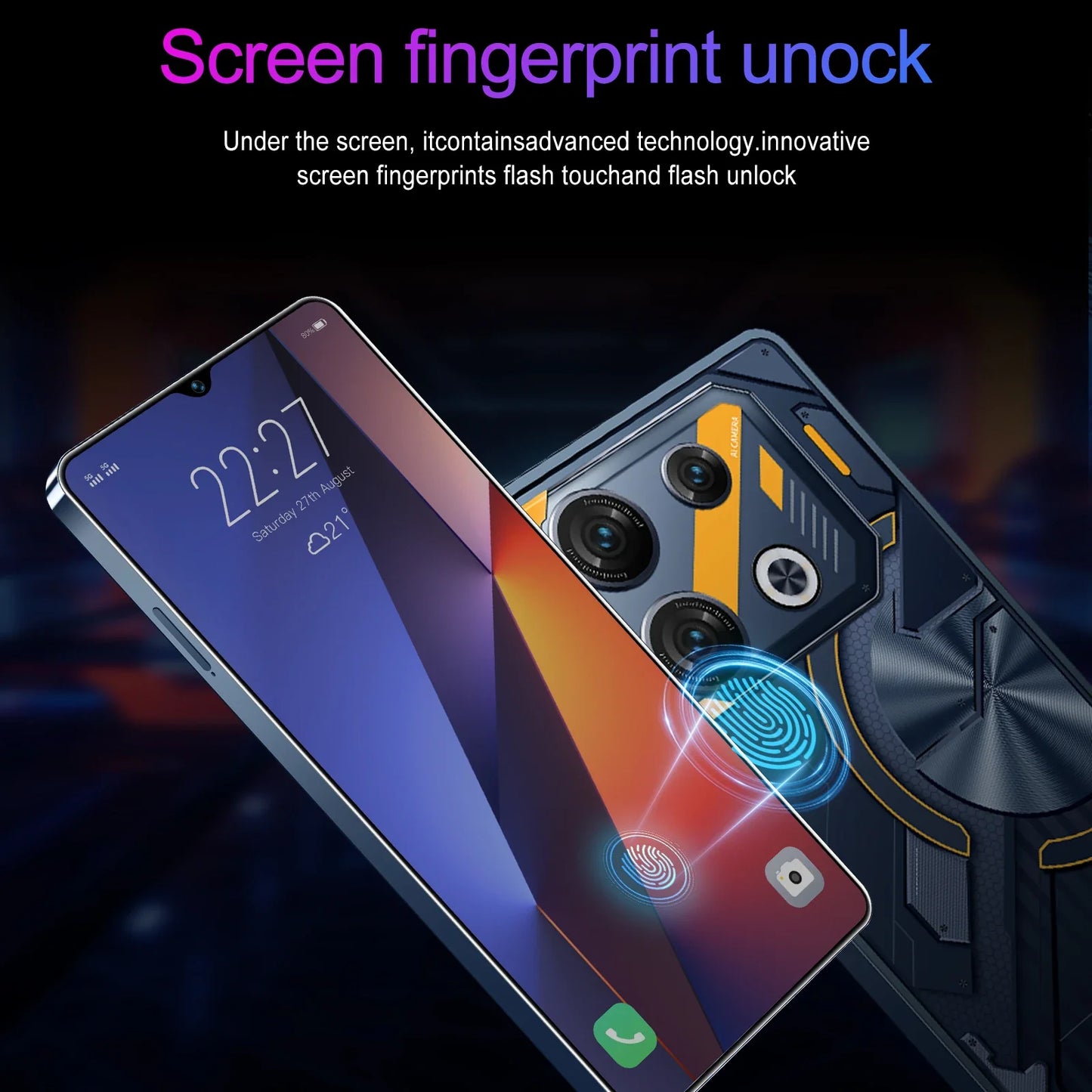 GT20 pro Original Smartphone 16 GB RAM 1 TB Storage 7.3-inch Full Screen 108 MP Camera Snapdragon 8 Gen3 Global 5G LTE Bands