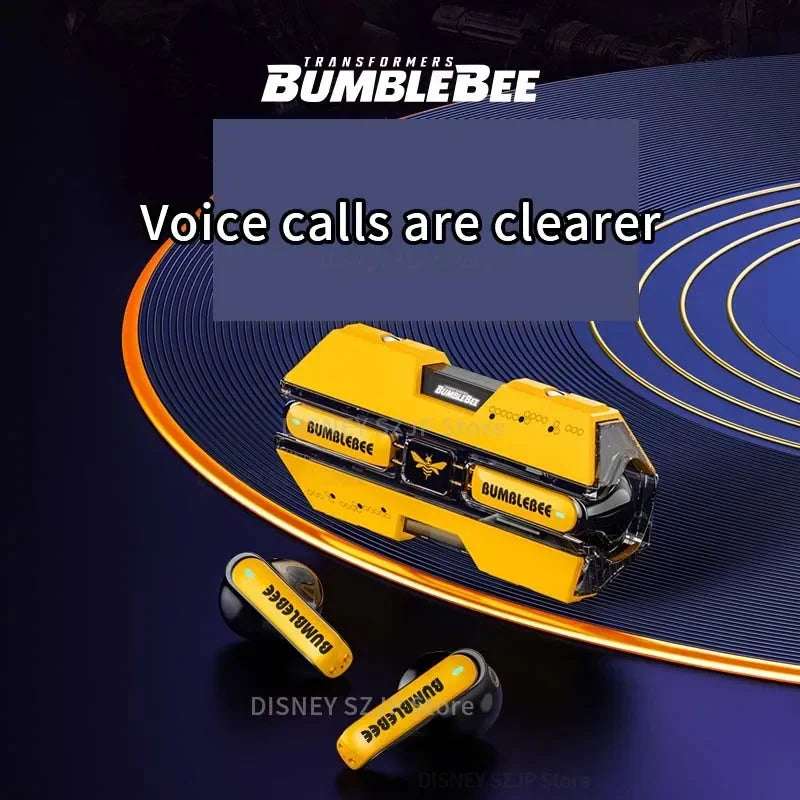 Transformers TF-T01 TWS Earphones Bluetooth 5.3 Bumblebee Wireless Earphone HIFI Stereo Headset Gaming Music Dual Mode Earbuds