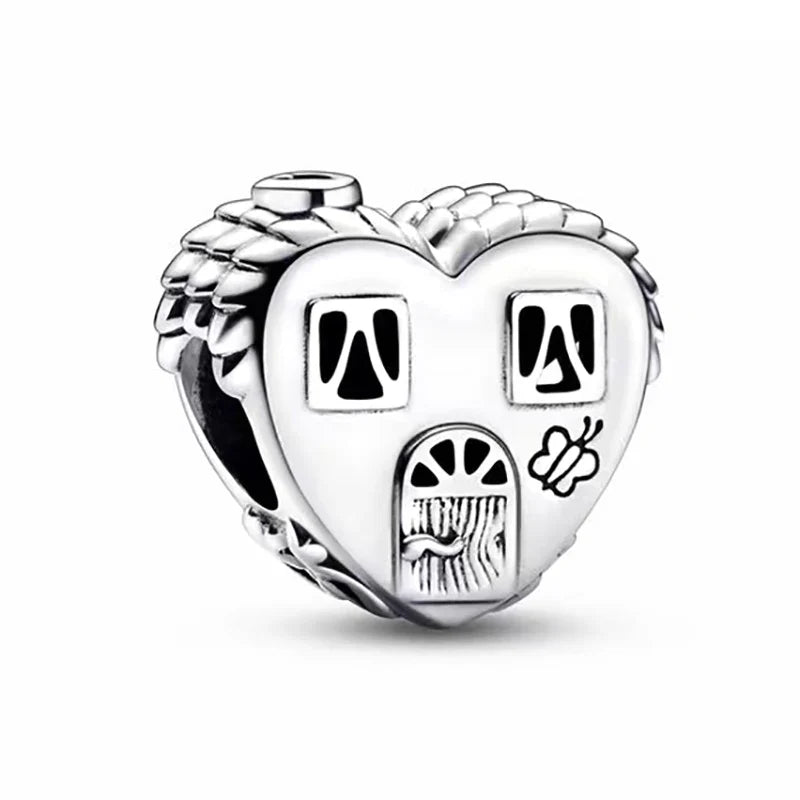 Newest Deer Star Witch Cat Castle Beads Shining Pendants Fit Original Pandora Charms Silver Color Bracelets DIY Women's Jewelry