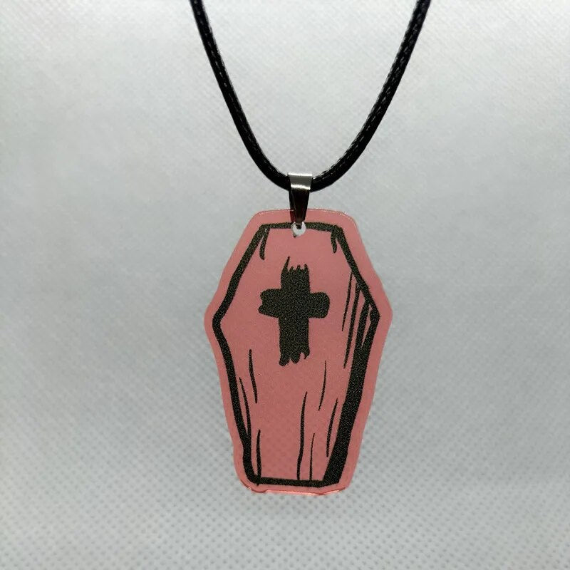 Yungqi Acrylic Bat Pendant Necklaces for Women Girl Minimalist Rope Chain Choker Halloween Animal Necklace Jewelry Collier