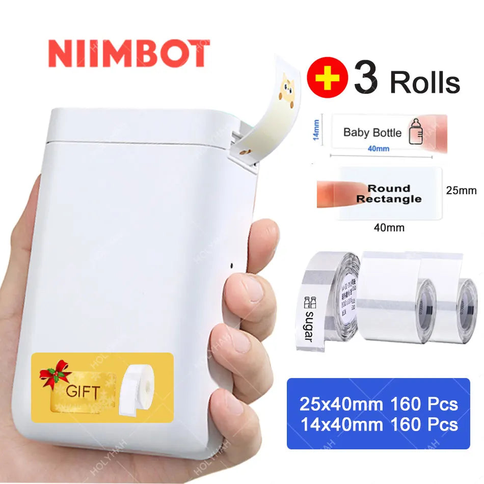 2025 D101 Portable Label Maker Wireless Label Printer Tape for Phone Tablet Easy to Use Office Home Organization D11 Plus
