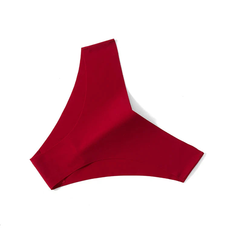 Women's Sexy Silk Panties Seamless Female Underwear Low-Waist High Elasticity Briefs Thongs Women Fashion Lingerie Bikinis Tanga