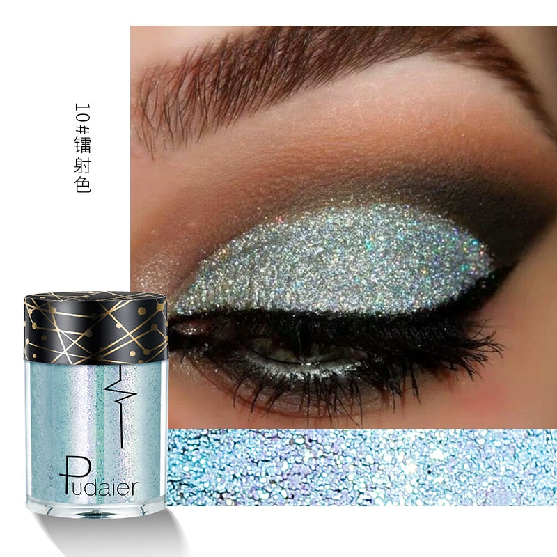 New Glitter Eye Shadow Professional Makeup Monochrome Shining Eyeshadow Sequins Universal Party Cosmetic Palete
