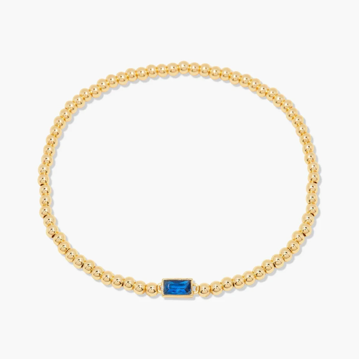 Minimalist style twelve month birthstone women's bracelet, stainless steel, electroplated 18K gold color protection