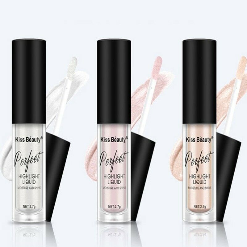 Liquid Highlighter Face Skin Brightener Shimmer Long-lasting Easy To Wear Glitter Eyeshadow Lips Body Glow Create MakeUp Tools